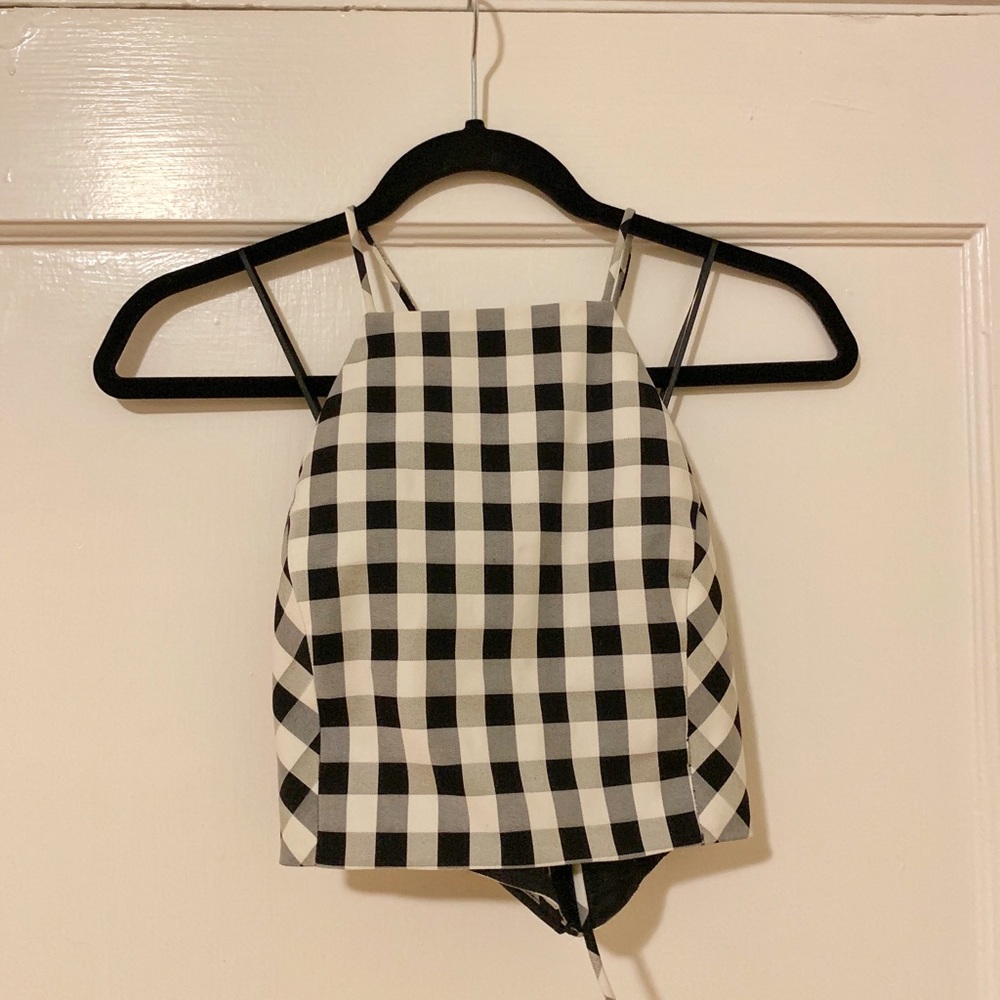 Rag & Bone Nevada Gingham Crop Top